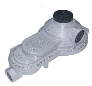 Gas-Flo Low Pressure LP Gas Two Stage Regulator 1/4 FPT x 3/8 90º Vent