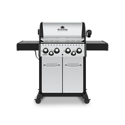 Broil King Crown S490 Gas Grill w/ Side Burner, Rear Burner & Rotisserie Kit